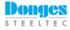 Donges SteelTec logo with blue text above gray text.